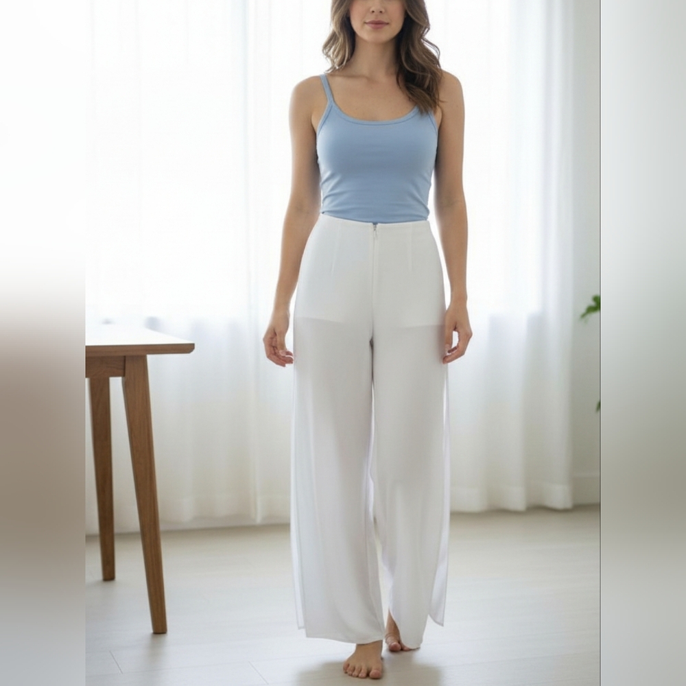 Karma White Wide-Leg Pants